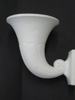 Andr Arbus 2 Pairs French Art Deco Modern Neoclassical Plaster Horn Sconces Andr Arbus - 1568505
