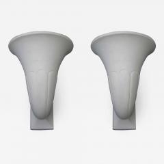 Andr Arbus 2 Pairs French Art Deco Modern Neoclassical Plaster Horn Sconces Andr Arbus - 1682848