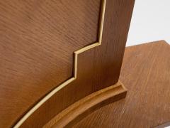 Andr Arbus Andr Arbus attr pair of corner cabinets oak veneer and bronze 1940s - 4346757