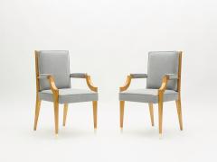 Andr Arbus Andr Arbus pair of ash wood neoclassical armchairs 1940s - 2677639