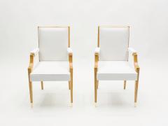 Andr Arbus Andr Arbus pair of ash wood neoclassical armchairs 1940s - 2677658
