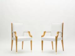 Andr Arbus Andr Arbus pair of ash wood neoclassical armchairs 1940s - 2677660
