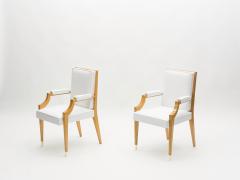 Andr Arbus Andr Arbus pair of ash wood neoclassical armchairs 1940s - 2677661