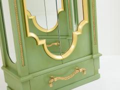 Andr Arbus Andr Arbus pair of celadon green lacquered wardrobes gilt brass 1930 - 3440822