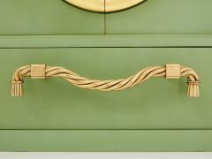 Andr Arbus Andr Arbus pair of celadon green lacquered wardrobes gilt brass 1930 - 3440829