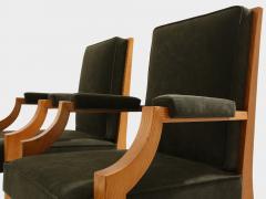 Andr Arbus Andr Arbus set of four ash wood neoclassical armchairs 1940s - 4585740