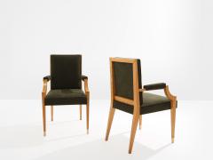 Andr Arbus Andr Arbus set of four ash wood neoclassical armchairs 1940s - 4585745