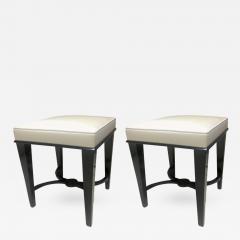 Andr Arbus Andre Arbus Superb Pair of Neoclassic Stool Newly Covered in Silk S - 373768