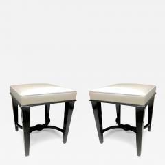 Andr Arbus Andre Arbus Superb Pair of Neoclassic Stool Newly Covered in Silk S - 3372130