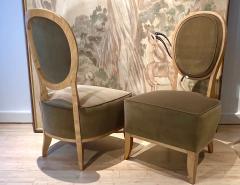 Andr Arbus Andre Arbus documented pair of refined sycamore slipper chairs - 2955925