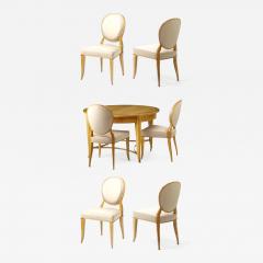 Andr Arbus Andre Arbus documented rarest sycamore dinning set with 6 chairs - 949908