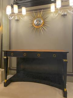 Andr Arbus Andre Arbus exceptional long blackened wood and gold bronze accent console - 1867771