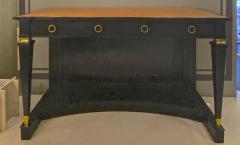Andr Arbus Andre Arbus exceptional long blackened wood and gold bronze accent console - 1867789