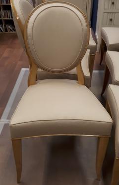 Andr Arbus Andre Arbus exceptionnel rare set of 6 sycamore dinning chairs fully restored - 774852