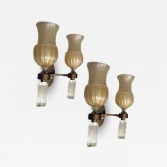 Andr Arbus Andre Arbus for Veronese exceptional set of 6 Murano sconces - 1689152