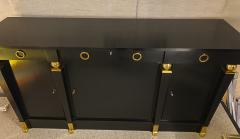 Andr Arbus Andre Arbus rarest large black lacquered cabinet with gold bronze accent - 1766094