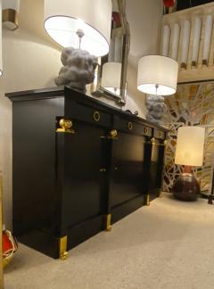 Andr Arbus Andre Arbus rarest large black lacquered cabinet with gold bronze accent - 1766098