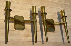 Andr Arbus Andre Arbus style New classical gold solid bronze pair of sconces - 2677411