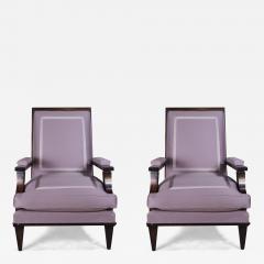 Andr Arbus Andre Arbus style pair of large scale armchairs - 3048269