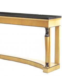 Andr Arbus Andre Arbus sycamore and patinated bronze 4 drawers neo classical console - 948495