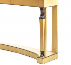 Andr Arbus Andre Arbus sycamore and patinated bronze 4 drawers neo classical console - 948496