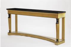 Andr Arbus Andre Arbus sycamore and patinated bronze 4 drawers neo classical console - 948501