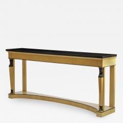 Andr Arbus Andre Arbus sycamore and patinated bronze 4 drawers neo classical console - 949019