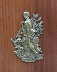 Andr Arbus Fine French 1950s Mahogany Armoire by Andre Arbus and Vadim Androusov - 4333126