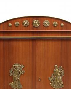 Andr Arbus Fine French 1950s Mahogany Armoire by Andre Arbus and Vadim Androusov - 4333136
