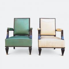 Andr Arbus Fine Pair of Grand Armchairs Attributed to Andre Arbus - 2044959