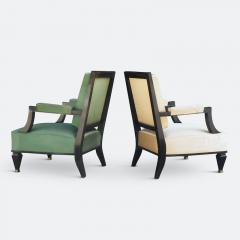 Andr Arbus Fine Pair of Grand Armchairs Attributed to Andre Arbus - 2044963