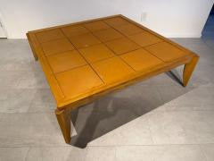 Andr Arbus French Modern Limed Oak and Leather Low Table Circa 1950 Andr Arbus - 4611314