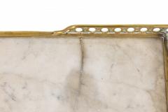 Andr Arbus FrenchEbonized Brass and White Marble End Side Tables manner of Jansen  - 2792264