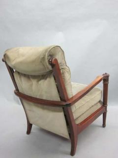 Andr Arbus Pair French Mid Century Modern Neoclassical Lounge Chairs Attr to Andre Arbus - 1787570