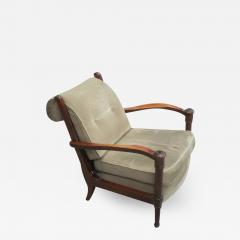 Andr Arbus Pair French Mid Century Modern Neoclassical Lounge Chairs Attr to Andre Arbus - 1791361