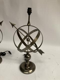 Andr Arbus Pair of 1950s Astrolabe table lamps in the style of Andr Arbus - 2466248