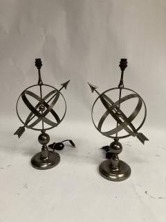 Andr Arbus Pair of 1950s Astrolabe table lamps in the style of Andr Arbus - 2466251