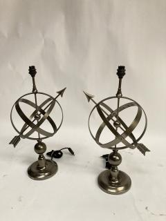 Andr Arbus Pair of 1950s Astrolabe table lamps in the style of Andr Arbus - 2466257