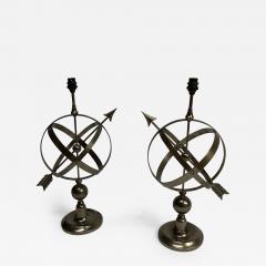 Andr Arbus Pair of 1950s Astrolabe table lamps in the style of Andr Arbus - 2472796