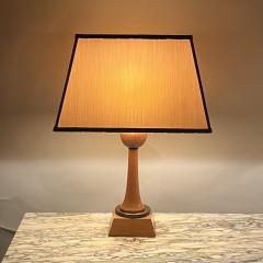 Andr Arbus Pair of Chic Sycamore and Gilt Bronze Art D co Lamps in the Style of Andr Arbus - 3729615