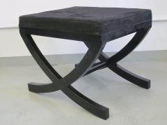 Andr Arbus Pair of French Modern Neoclassical Ebonized Wood Benches Stools Andr Arbus - 1707673