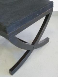 Andr Arbus Pair of French Modern Neoclassical Ebonized Wood Benches Stools Andr Arbus - 1707678