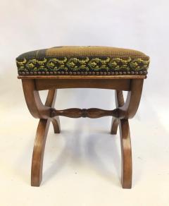 Andr Arbus Pair of French Modern Neoclassical Stools Benches Attributed to Andre Arbus - 2374747