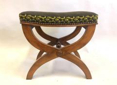 Andr Arbus Pair of French Modern Neoclassical Stools Benches Attributed to Andre Arbus - 2374761