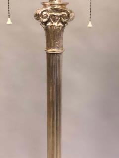 Andr Arbus Pair of Modern Neoclassical Silver Floor Lamps Attributed to Andre Arbus 1935 - 1746291