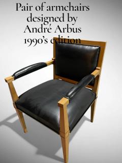 Andr Arbus Pair of neo classic armchairs after Andr Arbus - 4305002