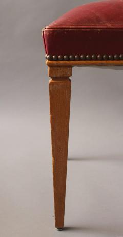 Andr Arbus Set of Nine Fine French Art Deco Lime Oak Side Chairs by Arbus - 370778