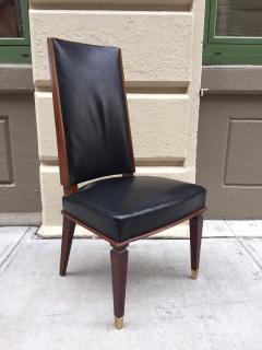 Andr Arbus Six Leather Dining Chairs Style of Andre Arbus - 549355