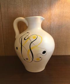 Andr Baud Ceramic Jug Vallauris France 1960s - 1941926