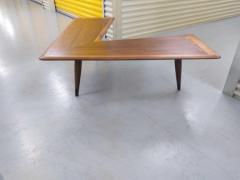 Andr Bus Lane Acclaim Mid Century Walnut Dove Tail Boomerang Coffee Table by Andre Bus - 2582372